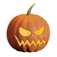Icône d'illustration de citrouille de sorcière thème halloween 3d png