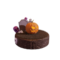 modelo de banner de halloween de ilustração 3D png