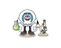 Mascot of eyeball as a scientist vector
