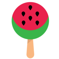 biten vattenmelon popsicle dessert, fruktis. glass på en pinne png