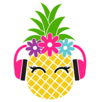 icono de piña amarilla. fruta tropical de piña. png