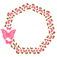 conception d'élément beau papillon marron et rose png