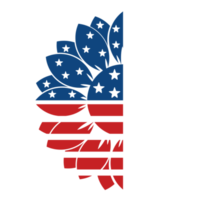 diseño de américa de la bandera de estados unidos de girasol png