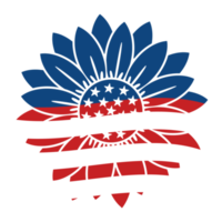 girasole usa bandiera america design png