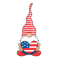 diseño de gnomos patrióticos png