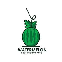 cute watermelon fruit vector