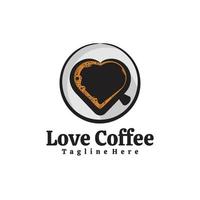 love coffee logo art vector