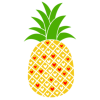 ícone de abacaxi amarelo. frutas tropicais de abacaxi. png