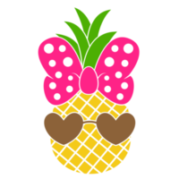 gul ananas ikon. ananas tropisk frukt. png