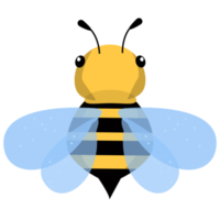 Yellow and Black Cute Cartoon bee holding heart png