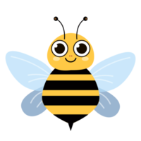 abeille de dessin animé mignon jaune et noir tenant le coeur png