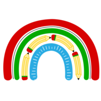 design coloré avec éducation aux outils et arc-en-ciel. png