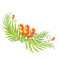 belle couronne de bouquet floral demi-lune png