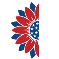 Sunflower USA flag America design png