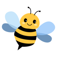 abeille de dessin animé mignon jaune et noir tenant le coeur png