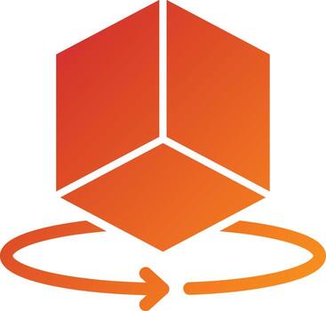 3D Object Icon Style vector