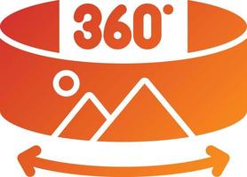 360 Degree Photo Icon Style vector