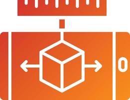 Ar Measuring Icon Style vector