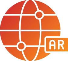 Ar World Icon Style vector