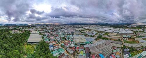 DA LAT CITY, VIETNAM - JULY 15 2022  Landscape in the city of Da Lat city, Vietnam is a popular tourist destination. Tourist city in developed Vietnam. photo