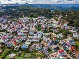 DA LAT CITY, VIETNAM - JULY 15 2022  Landscape in the city of Da Lat city, Vietnam is a popular tourist destination. Tourist city in developed Vietnam. photo