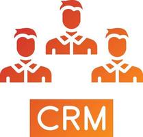 estilo de icono de metodologías crm vector