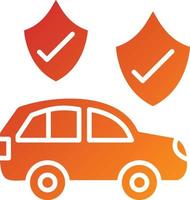 Car Insurance Icon Style vector