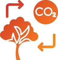 Carbon Footprint Icon Style vector