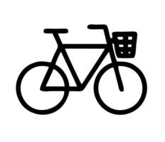 illustration of bicycle in black on white background, bicycle design on a white background photo