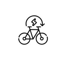 illustration of bicycle in black on white background, bicycle design on a white background photo