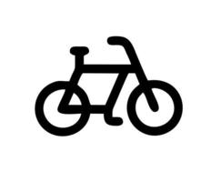 ilustración de bicicleta en negro sobre fondo blanco, diseño de bicicleta sobre fondo blanco foto