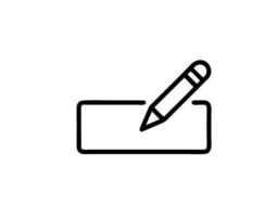 pencil icon in black vector image, illustration of pencil in black on white background, a pen design on a white background photo