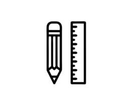 pencil icon in black vector image, illustration of pencil in black on white background, a pen design on a white background photo