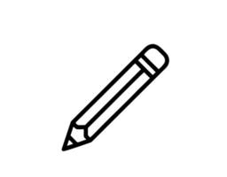 pencil icon in black vector image, illustration of pencil in black on white background, a pen design on a white background photo