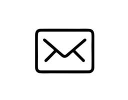 envelope icon in white vector image, illustration of envelope in black on a white background, a message design on a white background photo