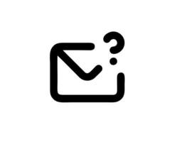 envelope icon in white vector image, illustration of envelope in black on a white background, a message design on a white background photo