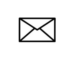 envelope icon in white vector image, illustration of envelope in black on a white background, a message design on a white background photo