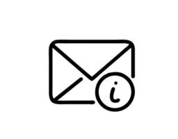 envelope icon in white vector image, illustration of envelope in black on a white background, a message design on a white background photo