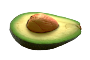eine halbe Avocado auf einem transparenten Hintergrund png