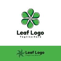 leaf logo brand vector