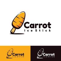 carrot stick ice cream art illustration vector