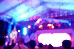 colorful light bokeh in concert blur background photo