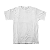t-shirt blanc vierge pour la conception d'affichage de maquettes de vêtements en tissu png
