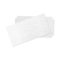 boleto en blanco blanco con textura de patrón de papel para diseño de maqueta. formulario de billete aislado en fondo negro. png