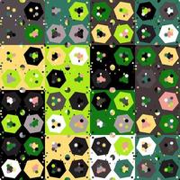Vector abstract hexagonal colorful background.  Seamless pattern.