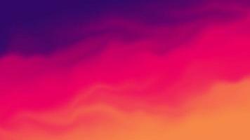 bewegende grafische video-achtergrond die donkerpaarse, roze en oranje abstracte vloeiende golven vormt video