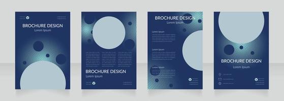 Digital technology development blank brochure design. Template set with copy space for text. Premade corporate reports collection. Editable 4 paper pages vector