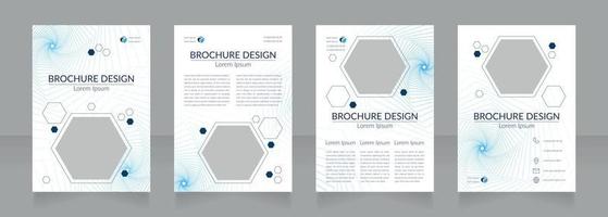 Innovation in digital industry blank brochure design. Template set with copy space for text. Premade corporate reports collection. Editable 4 paper pages vector