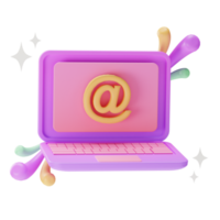 Object Element UI, mail interface, 3d illustration png