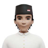 avatar 3d ilustración, día de la independencia de indonesia png